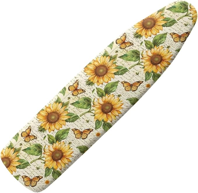 Sunflower Butterfly Ironing Board Cover and Pad 15x54 Standard Size Padding