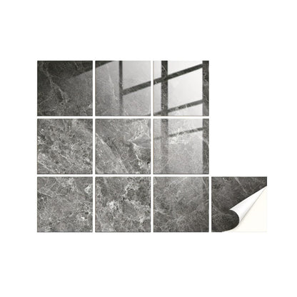 Tile Stickers Self Adhesive Tiles Decals Marble Pattern Stick on Tile Covers for Kitchen Bathroom Walls 10 Pcs