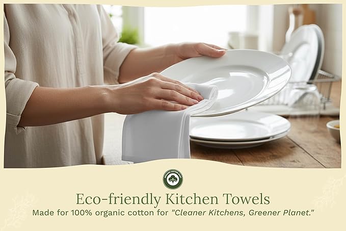 Organic Cotton White Dish Towels