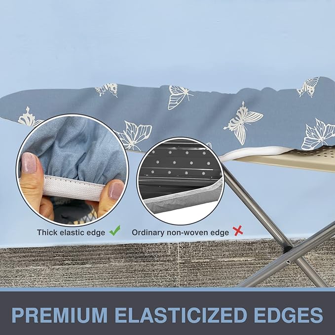 Ironing Board Cover and Pad, Standard Size 15x54, Thick Padding, Elastic Edge