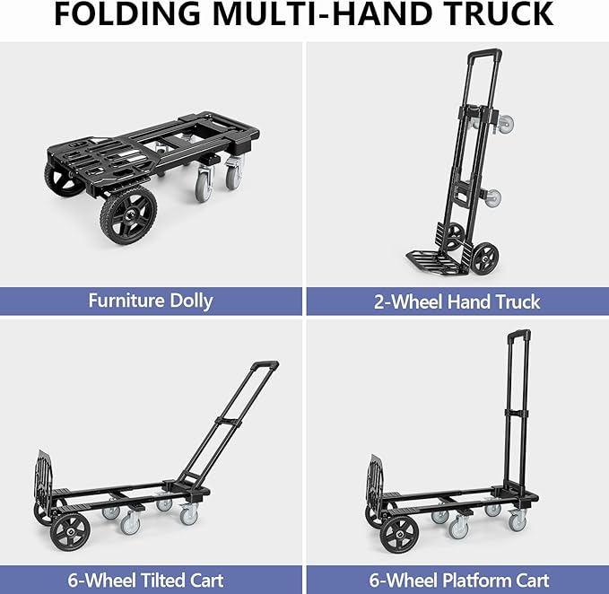 KEDSUM 3-in-1 Convertible Dolly Cart