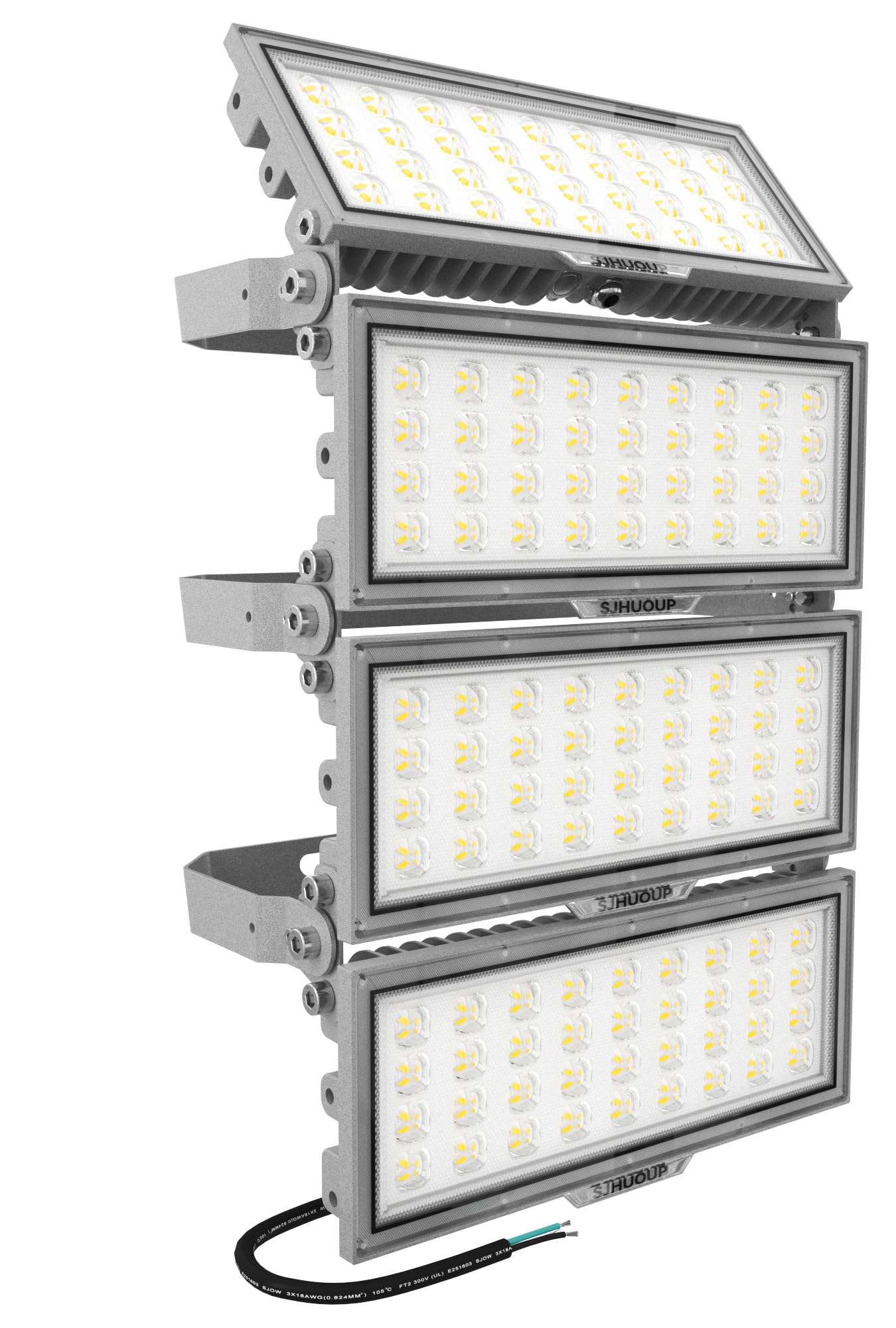 SJHUOUP 400W LED Stadium Lights,52000Lumen 6500K Super Bright LED Flood Light Outdoor,Surge 6KV IP67 Waterproof Adjustable Lighting Angle for Stadium,Arena