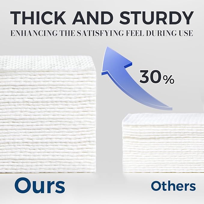 Disposable Face Towels XL, 7.9" x 9.4" Large Face Towelettes Disposable