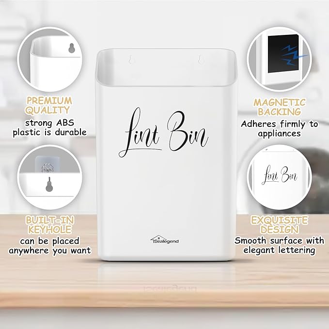 Sealegend Magnetic Lint Bin Lint Trash Can