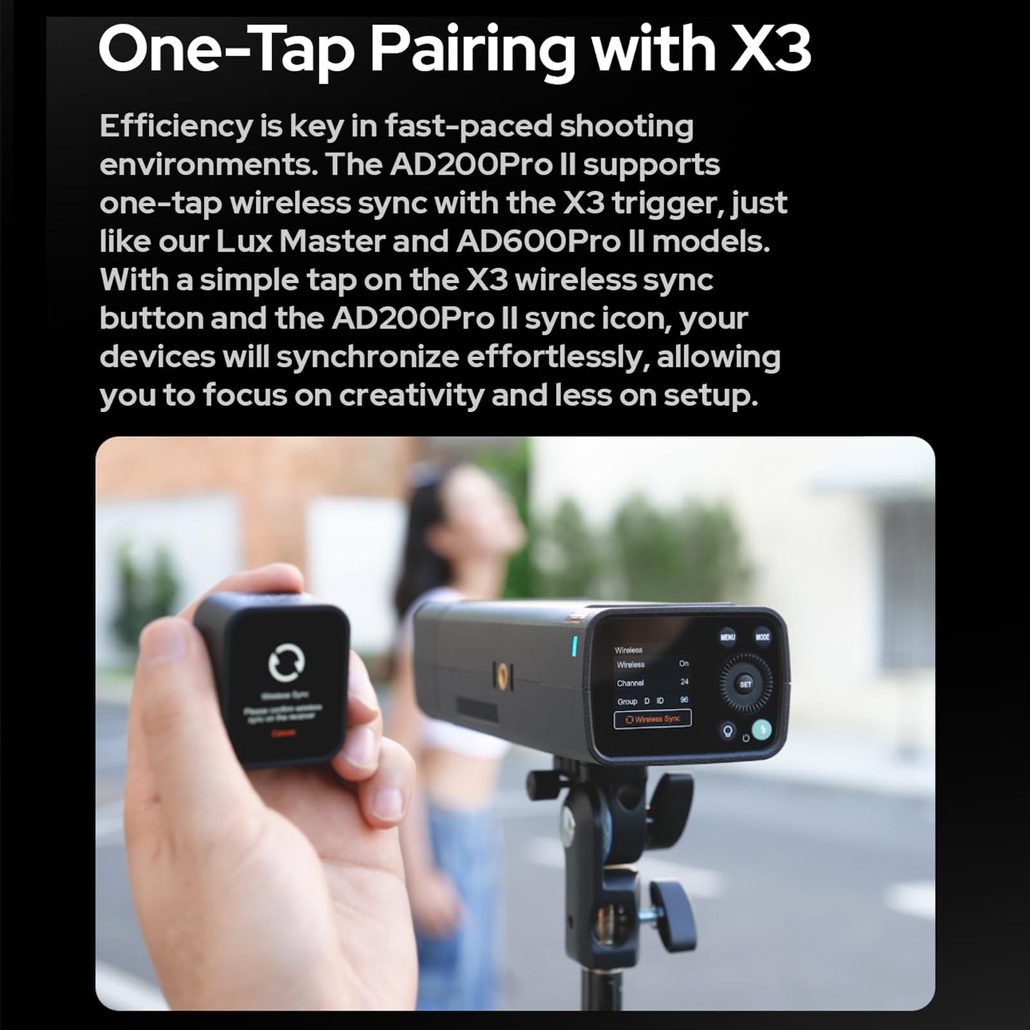 Godox Upgraded AD200 Pro II - 200W TTL Flash with Improved Heat Dissipation