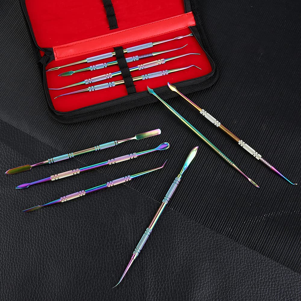 SKMZ 10Pack Large Size Stainless Steel Wax Carvers Tool Set Spatula Double Ended Rainbow Kit for production wax figures clay sculptures and pottery handmade artworks