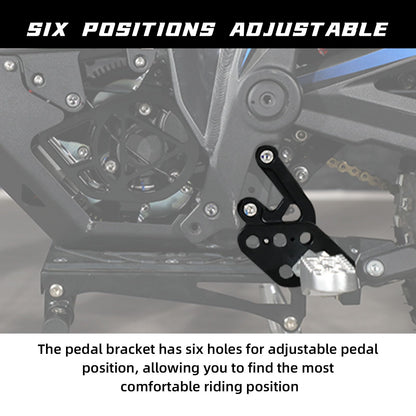 CHANGCHENG Motorcycle Foot Pedal Brackets Talaria Six Positions Rest Bracket Brace Support Adjustable for Talaria Sting MX3 MX4 Electric Dirt Bike Black