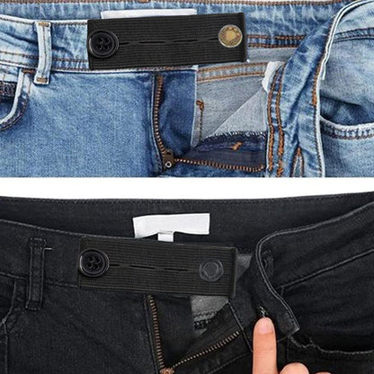 5PCS Adjustable Waist Extender, Elastic Button Extender Pants Waist Extension for Trousers Jeans Pregnant Trousers