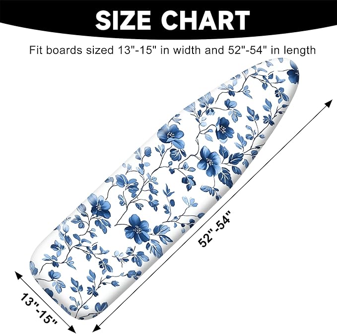 Ironing Board Cover 15"x54" Standard Size Replacement Thick Iron Board Covers
