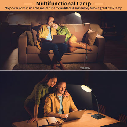 Mojimdo LED Floor Lamp, 10W Reading Standing Lamps with 3 Color Temperature & 5 Brightness Levels, Dimmable Floor Lamp for Living Room, Bedroom, Office