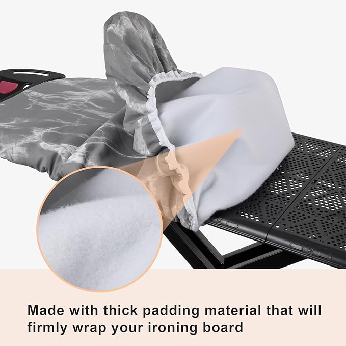 Seiritex Ironing Board Cover and Pad 54 x 15 inches, Thick Padding