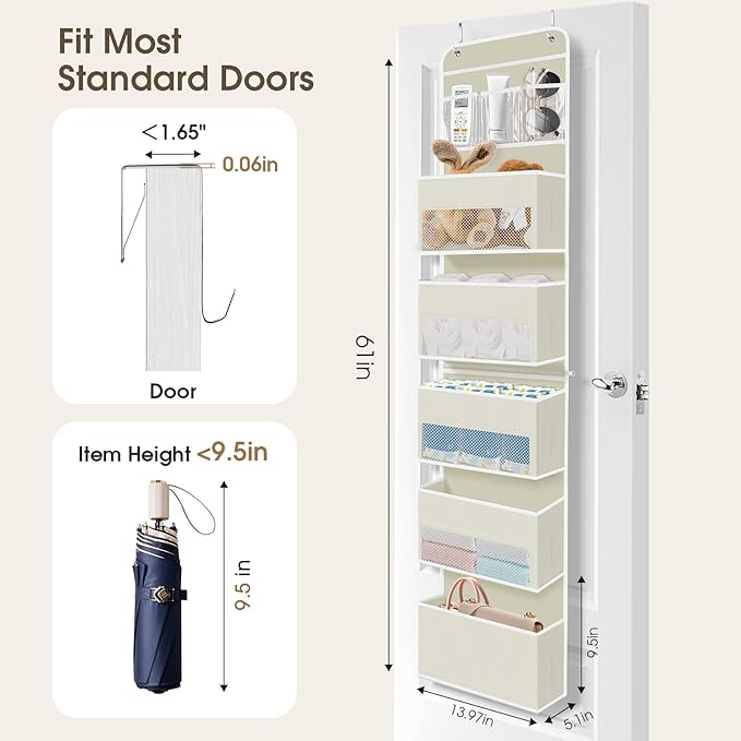 6-Tier Over The Door Organizer, Hanging Storage Organizer