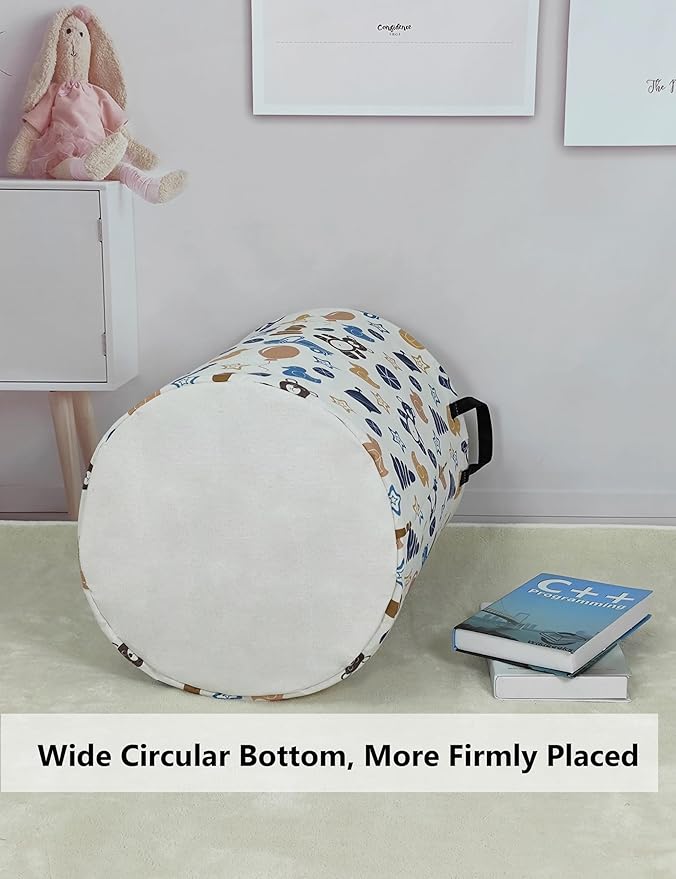 QUEENLALA Large Storage Basket, Laundry Hamper/Bathroom/Home Decor/Collapsible