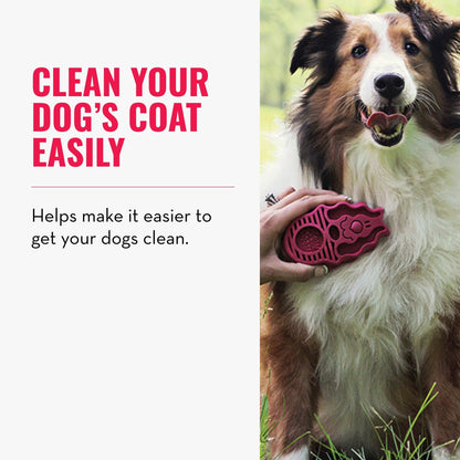 KONG - ZoomGroom Red - Dog Brush for Grooming and Shampooing - For Large Dogs
