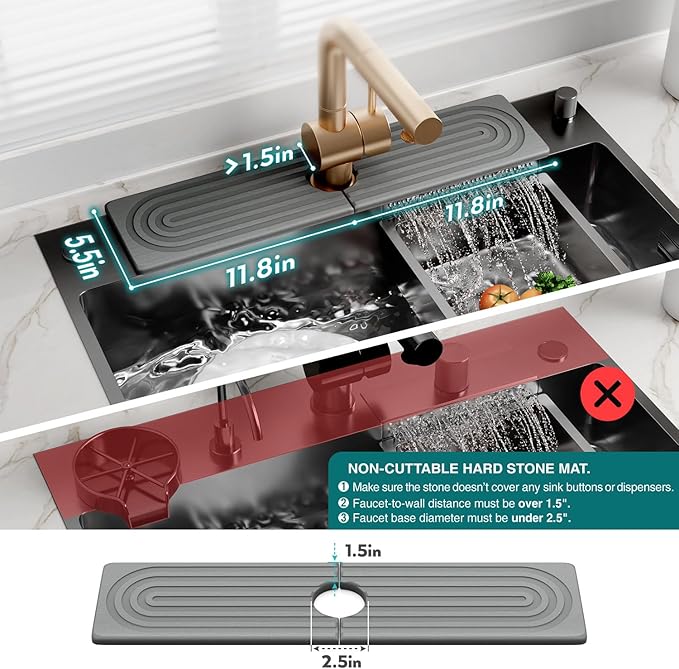 Kitchen Faucet Absorbent Mat
