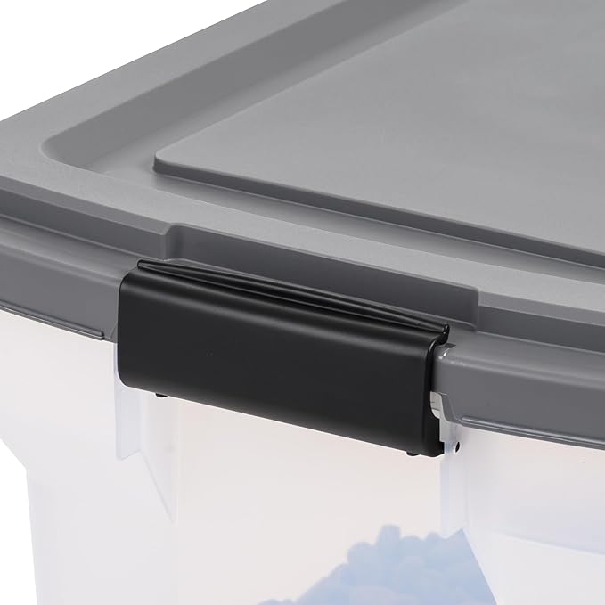 IRIS USA Dog Food Storage Container 58 lbs, Attachable Wheels, & Included Scoop