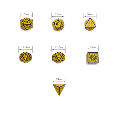 SmartDealsPro Double-Colors Polyhedral Dice Sets with Pouches for D&D DND RPG MTG Dungeon and Dragons Table Board Roll Playing Games D4 D6 D8 D10 D% D12 D20 (5-Color Retro Sets)