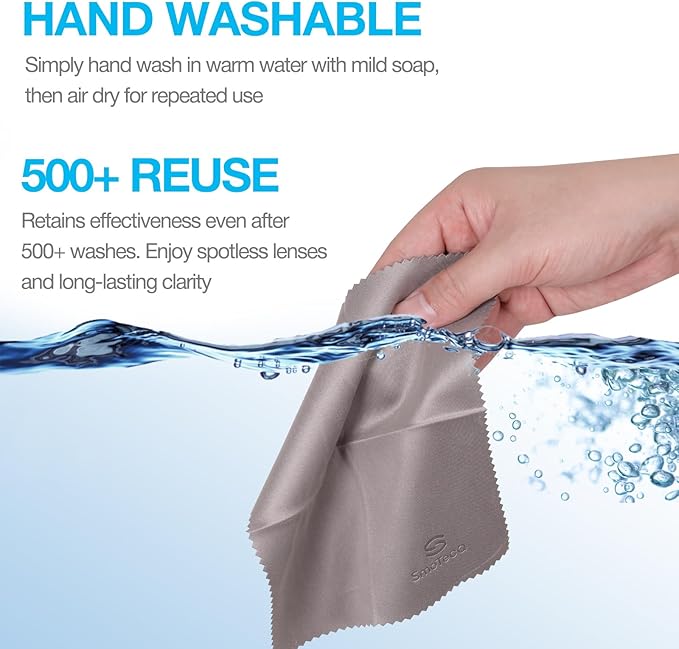 SmoTecQ Premium Microfiber Cleaning Cloths – Ultra-Soft, Scratch-Free Cloths