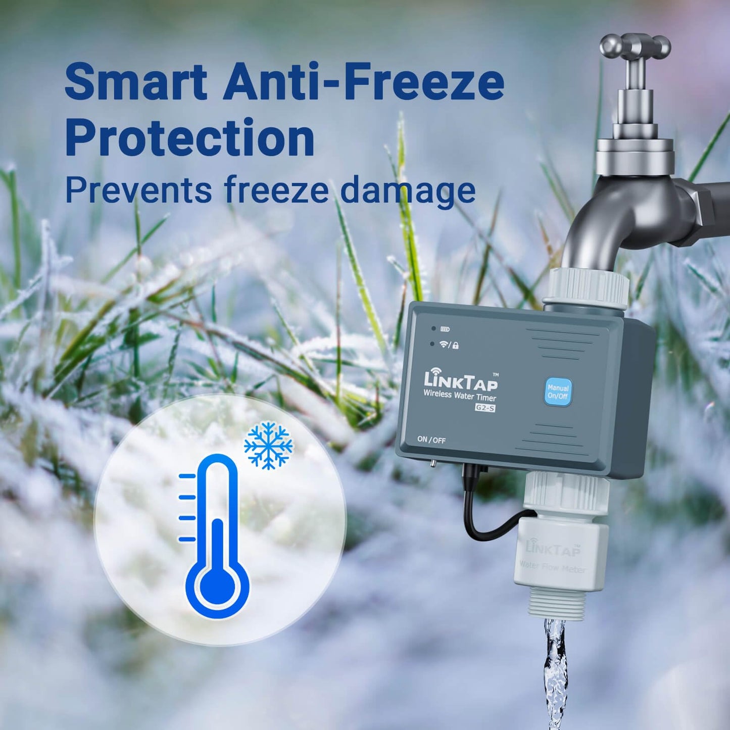 LinkTap G2S Smart Water Timer | Requires Gateway | Irrigation by Weather/Volume/Duration, Intelligent Fault Detection & Alerts, Wider Range Than WiFi, 2-Year Battery Life, 2-Yr Warranty
