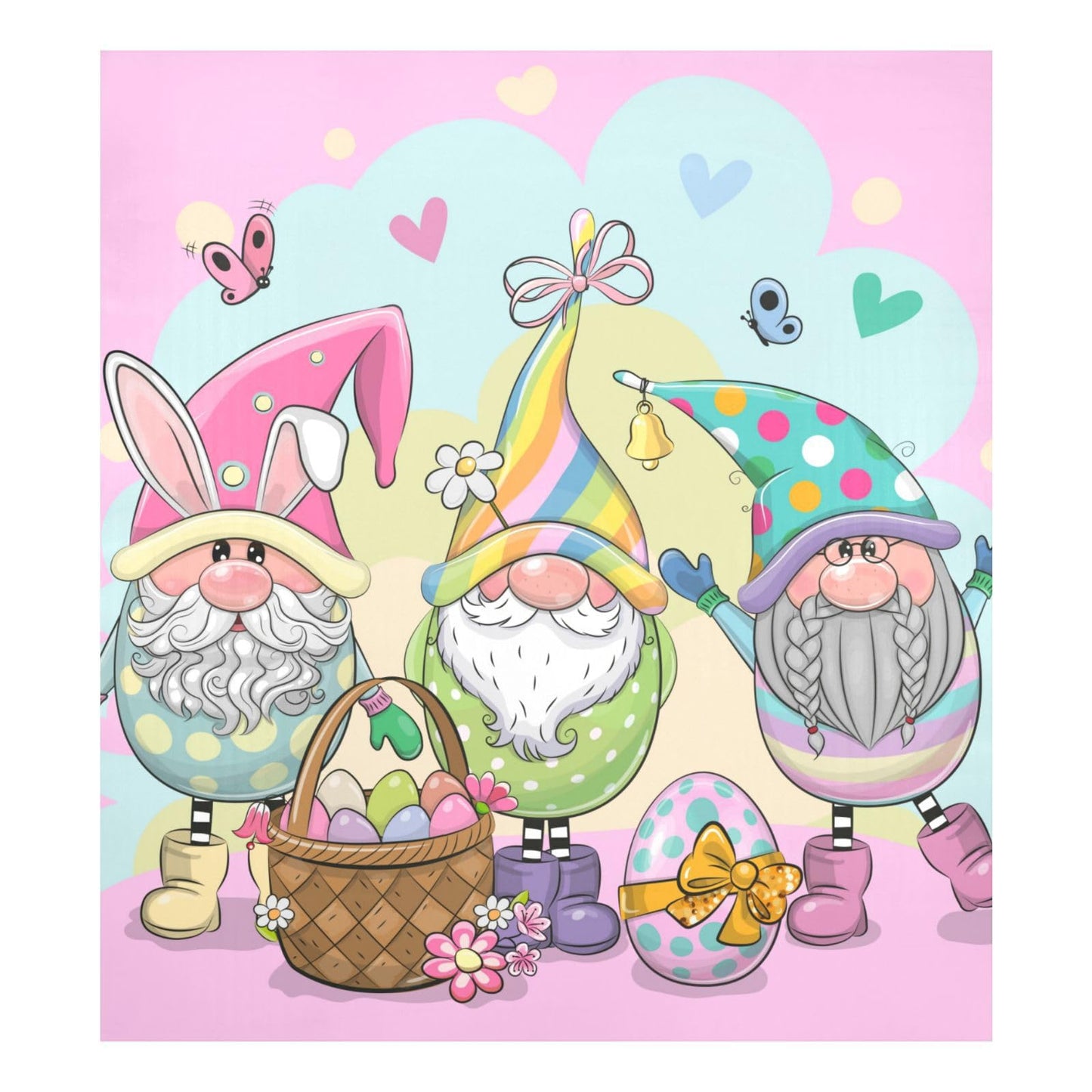 Kigai Easter Gnome Dishwasher Magnet Cover, Reuseable Kitchen Fridge Door Magnet Sticker, Waterproof Refrigerator Microwave Magnet Cover Hoilday Party Decor, 23 x 26 Inch