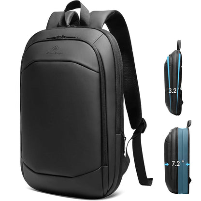 HEROIC KNIGHT Slim Laptop Backpack, Expandable Business Travel Backpack, Water-Resistant Anti Theft Laptop Rucksack, Lightweight Computer Work Bag Daypack For Men Women, Fits 15.6 Inch- Black