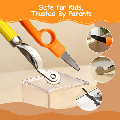 Kids Cardboard Cutter Safe Tool Set 150 Pcs Cardboard Construction Kit for Todder with Storage Box,Creative Educational Toys Gift for Boys Girls