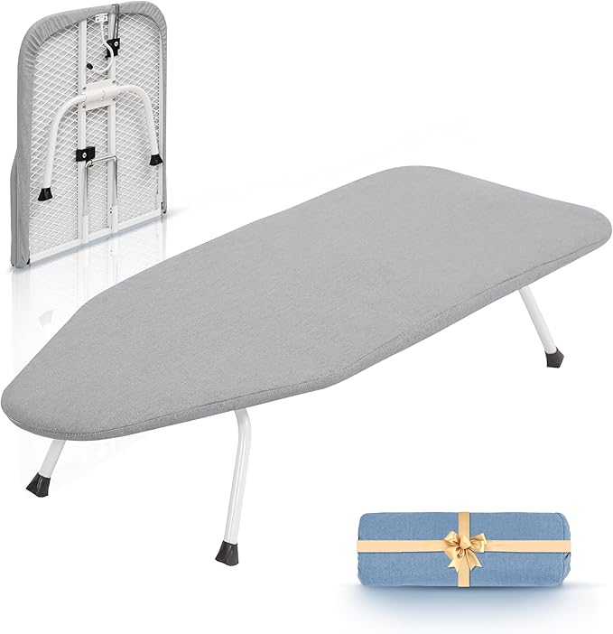 STORAGE MANIAC Tabletop Ironing Broad, All Iron Frame Mini Folding Ironing Broad