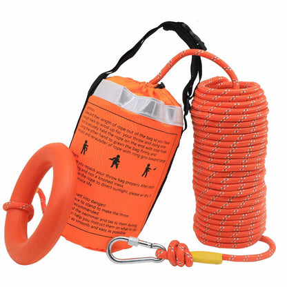 kobadi Water Rescue Throw Bag with 50/70/98 Ft of Rope in 8MM Tensile Strength Rated to 1102lbs, Safety Equipment Throwable Device Emergency Rescue for Kayaking, Boating, High Visibility (50FT)