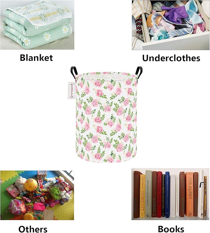 QUEENLALA Large Storage Basket, Laundry Hamper/Bathroom/Home Decor/Collapsible