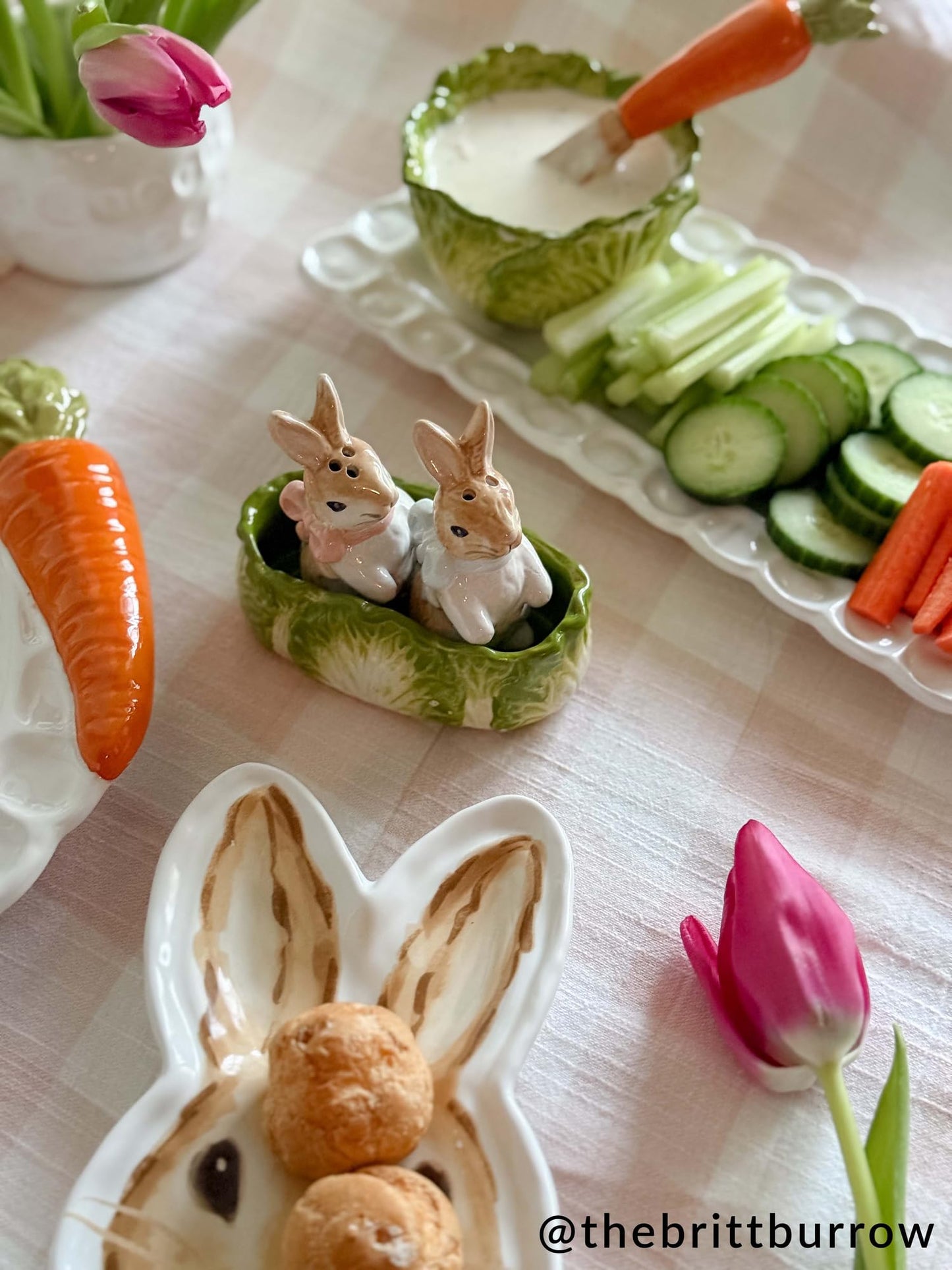 Mud Pie Easter Bunny Salt And Pepper Set