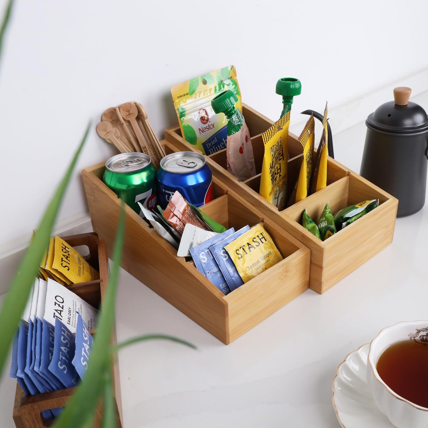 HTB Bamboo Salt Cellar & Snack Organizer