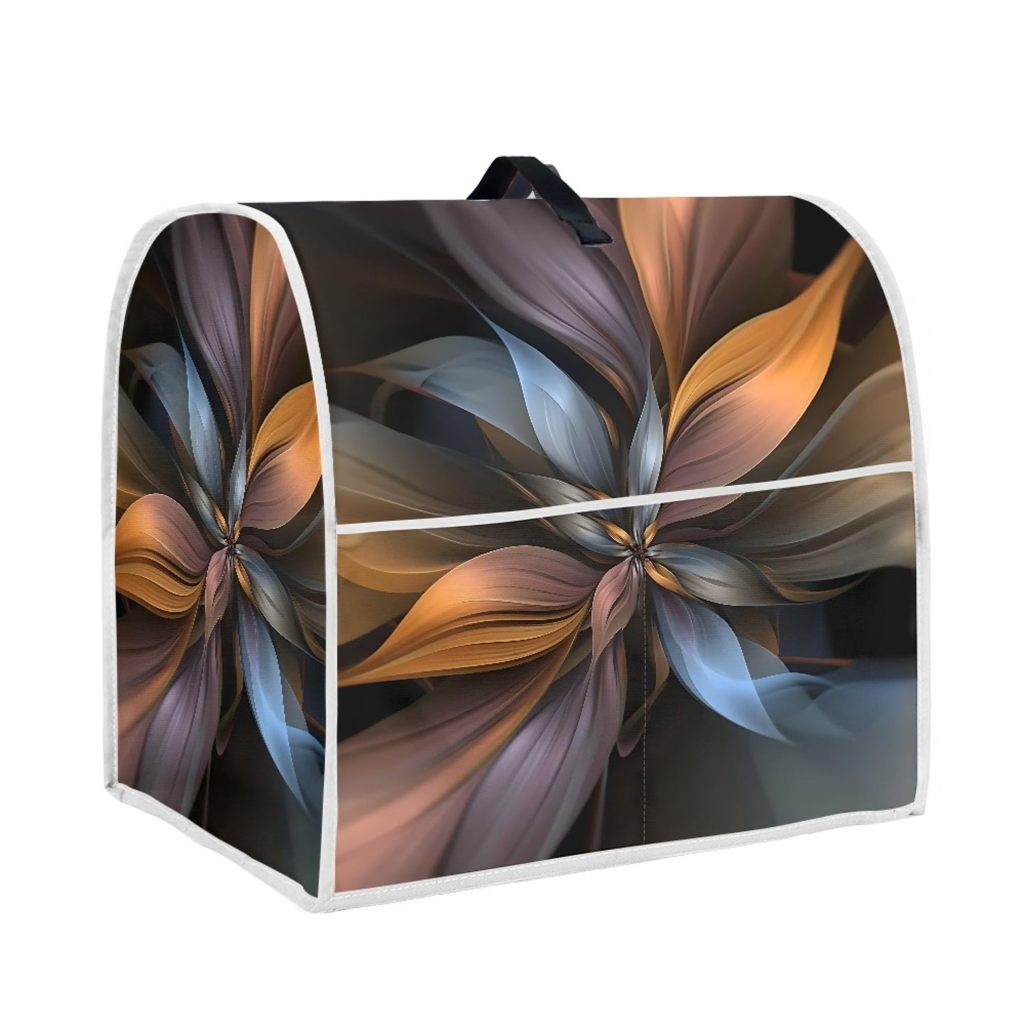 HUISEFOR Stand Mixer Cover Compatible with Kitchen Aid Mixer, Brown Flower Kitchen Appliance Dustproof Covers with Accessories Pockets, Fits All Tilt Head & Bowl Lift Models Mixers