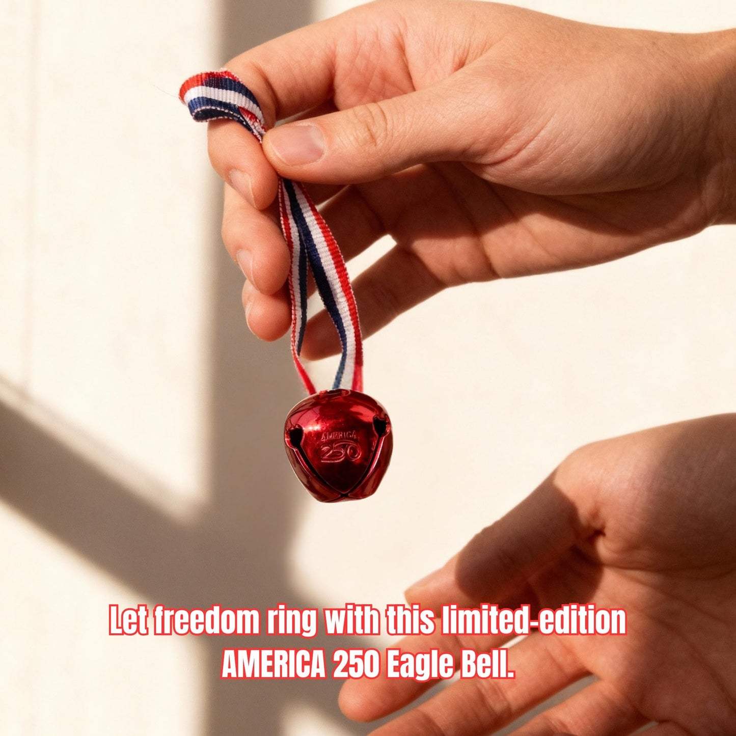 Bevin Bells Believe Sleigh Bells Ornament | America’s 250th Anniversary (3-Pack) | 1.5" Steel Jingle Bells in Red, White & Blue with Tricolor Ribbon & White Drawstring Bag | Gift Ideas | Made in USA