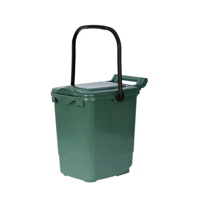 Large Compost Caddy - Green - for Food Waste Recycling (23 Litre) - 23L Plastic Composting Kerbside Bin