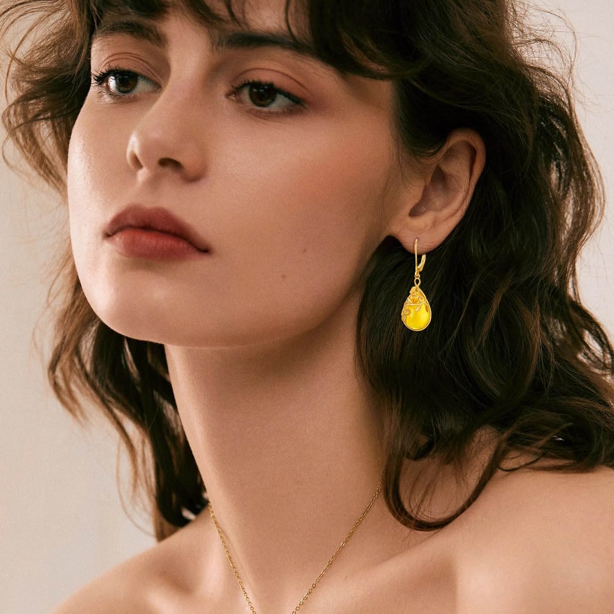 VONALA Amber Earrings 925 Sterling Silver Filigree Leaf Leverbak Earrings Teardrop Drop Dangle Dangling Earrings Jewelry Gift for Women