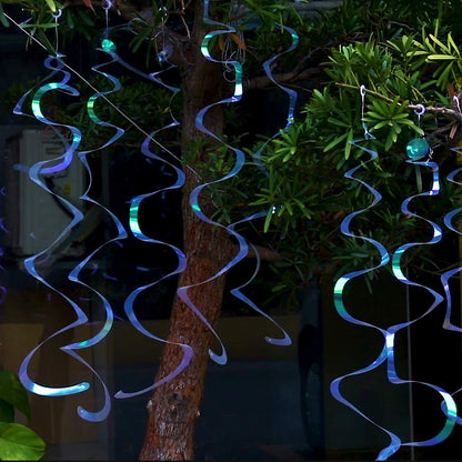 Iridescent White Swirl Hanging Decorations, Shimmer Plastic Streamer for Ceiling, Party Supplies for Birthday Graduation Bachelorette Wedding Baby Shower Graduation Christmas New Year