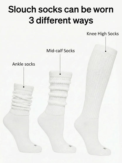 HUE Women's Slouch Socks, Slouchy Socks for Women (6-Pack)