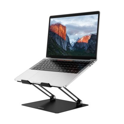 BESIGN LS10 Aluminum Laptop Stand, Ergonomic Adjustable Notebook Stand, Computer Holder Compatible with Air, Pro, Dell, HP, Lenovo More 10-14" Laptops, Black