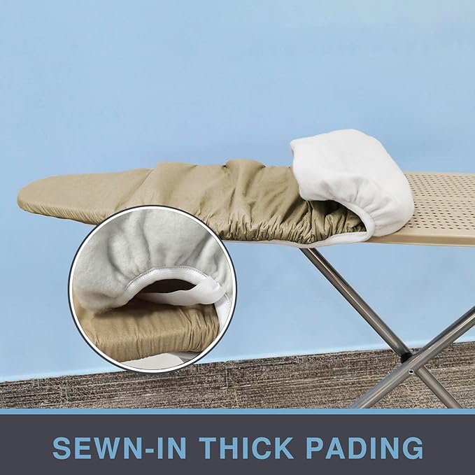 Ironing Board Cover and Pad, Standard Size 15x54, Thick Padding, Elastic Edge