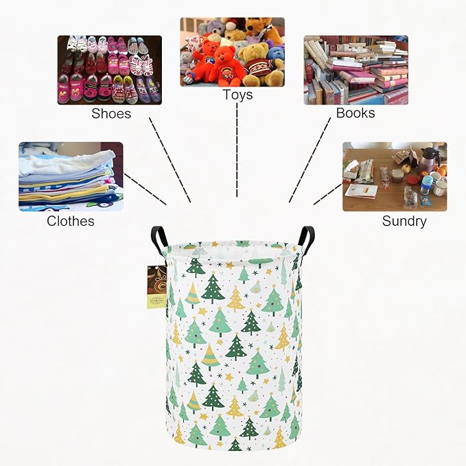HUNRUNG Laundry Hamper, Large Canvas Fabric Lightweight Storage Basket Toy