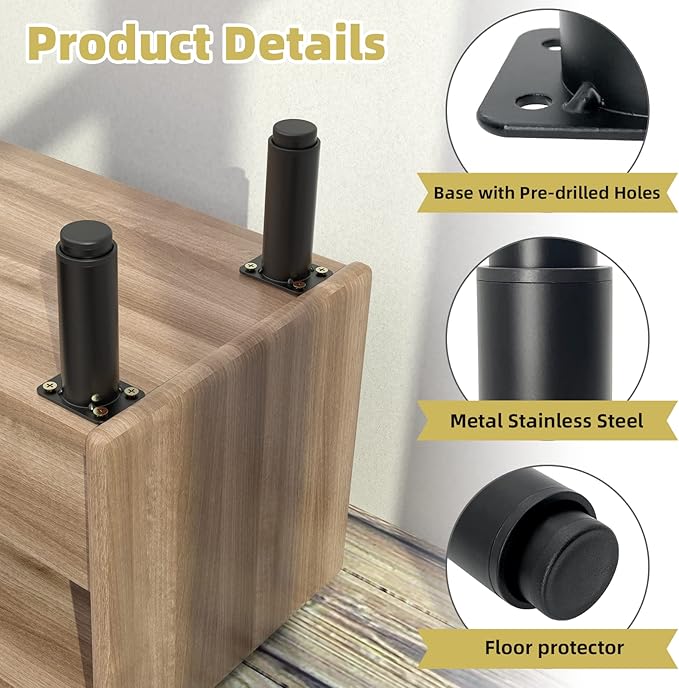 5"-9" Metal Adjustable Furniture Legs, Adjustable Height Replacement Legs