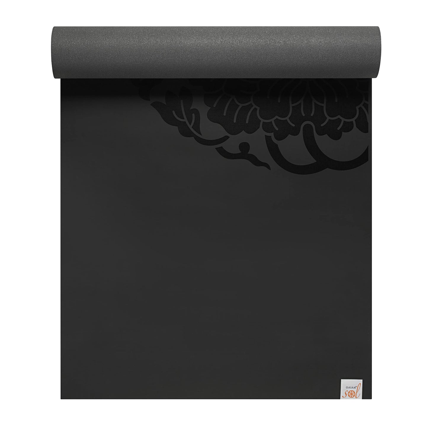 Gaiam Dry-Grip Yoga Mat - 5mm Thick Non-Slip Exercise & Fitness Mat for Standard or Hot Yoga, Pilates and Floor Workouts - Cushioned Support, Non-Slip Coat - 68 x 24 Inches