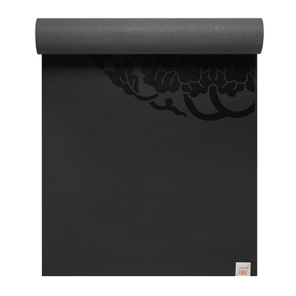 Gaiam Dry-Grip Yoga Mat - 5mm Thick Non-Slip Exercise & Fitness Mat for Standard or Hot Yoga, Pilates and Floor Workouts - Cushioned Support, Non-Slip Coat - 68 x 24 Inches
