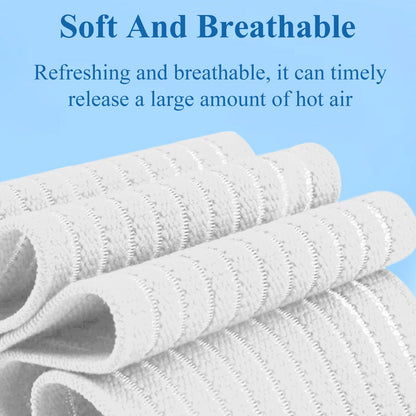 4-Pack Ice Pack Straps, Reusable & Stretchable – 35.5"x3" Adjustable Elastic Wrap with Hook and Loop Closure, Secure Ice Pack Holder for Cold Therapy(White)