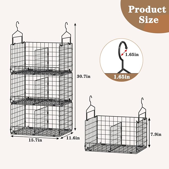 Sonyabecca 3-Tier Extra Large Closet Hanging Organizer