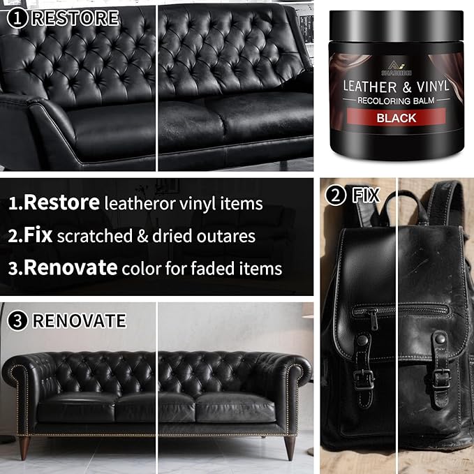 Leather Recoloring Balm and Leather Repair Kit