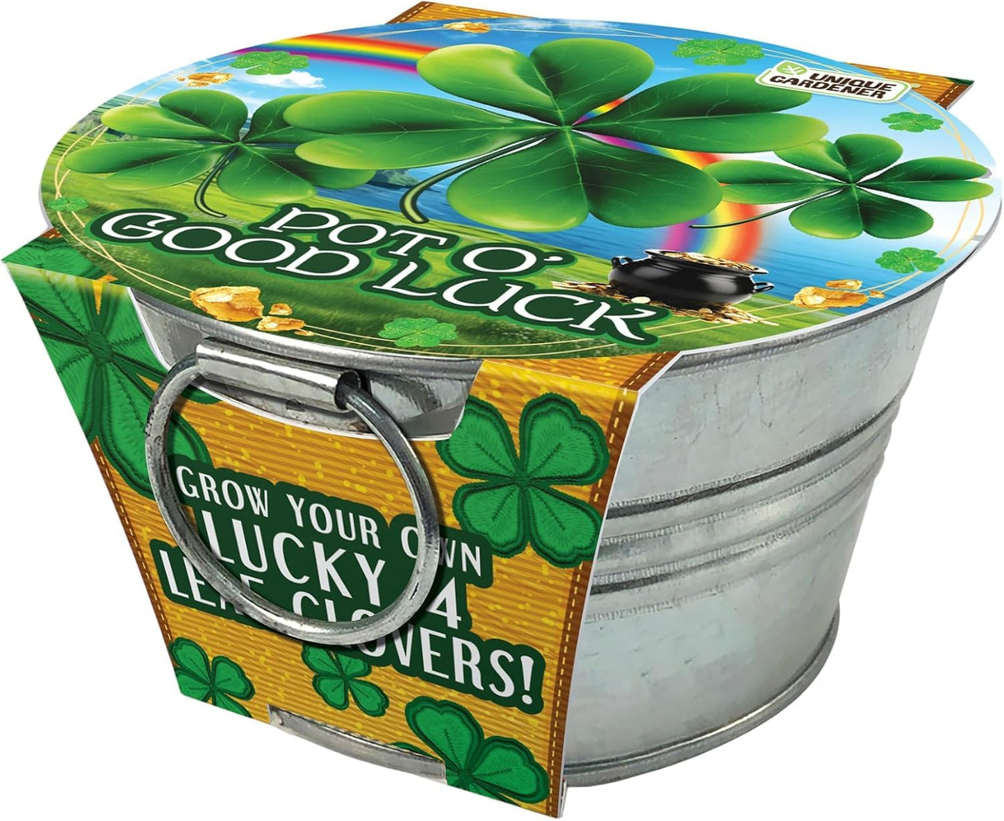 Unique Gardener Grow Your Own Shamrocks Plant Seeds 3-Pack, DIY Indoor Succulents and Live Plants for Home or Garden Planting, Pot O' Good Luck