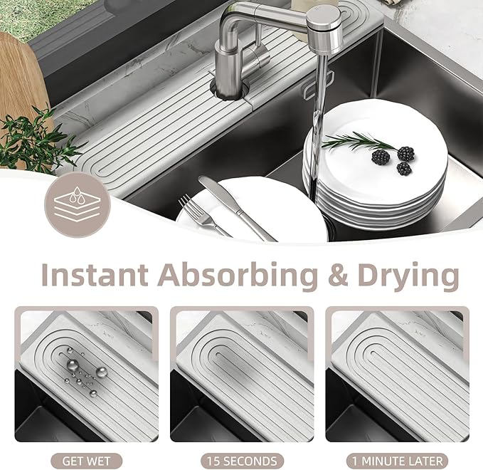 Stone Faucet Mat for Kitchen Sink