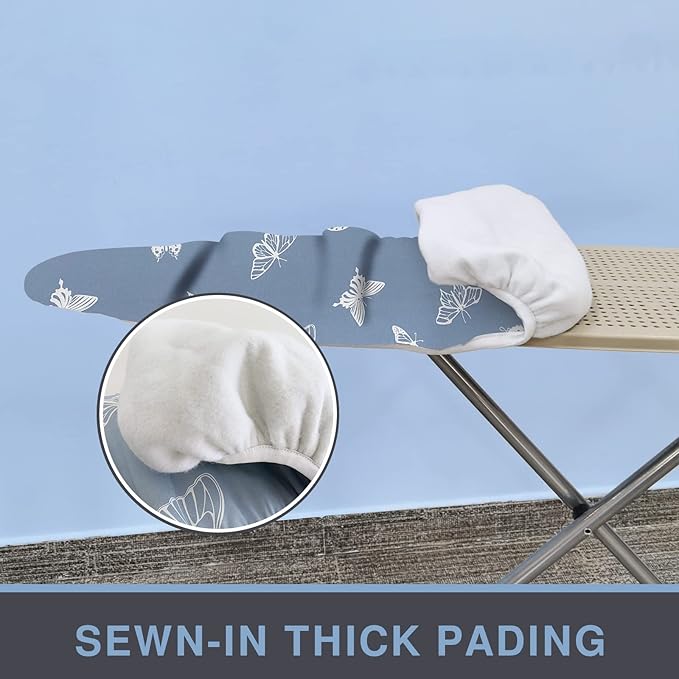 Ironing Board Cover and Pad 18x49, Extra Wide, Thick Padding, Elastic Edge