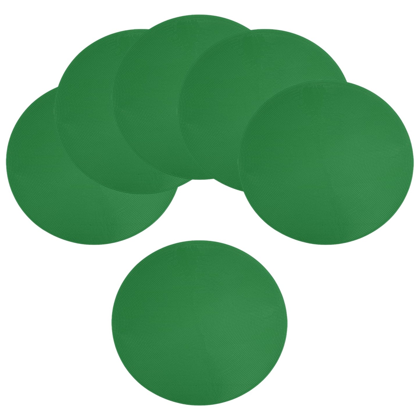 YELARXI Spot Markers for Agility Dot, Non-Slip Poly Spots Floor Dots Flat Field Soccer Training Equipment 12 in & 6 Pcs & Dark Green -Fitting for (Gym/Sports/Training/PE Games/Dance)